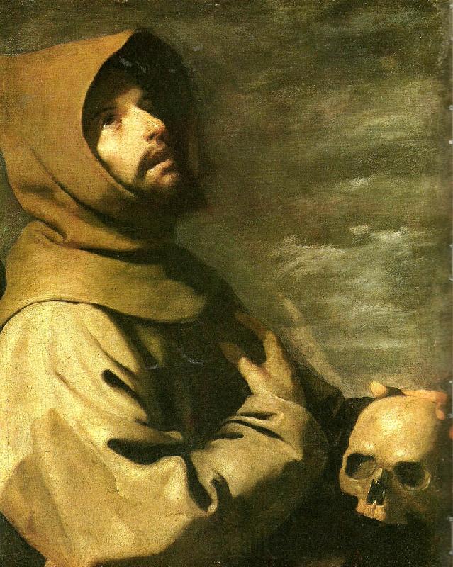 Francisco de Zurbaran st. francis meditating Norge oil painting art